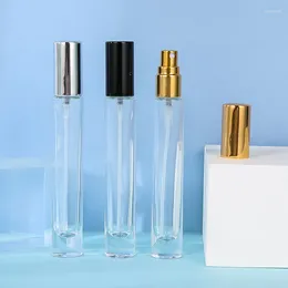 Botellas de almacenamiento 10 ml Clear Glass Perfume Bottle Portable Hidratación Delicada Spray con tapa Cosméticos pequeños Vacá