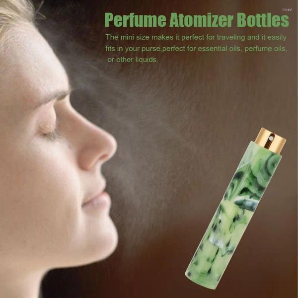 Botellas de almacenamiento 10 ml vacío a prueba de fugas portátil mini tamaño perfume atomizador pulverizador recargable