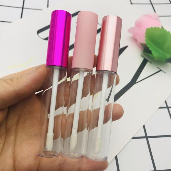 Bouteilles De Stockage 10 ml Tubes De Brillant À Lèvres Vides Glaçure Brosse Maquillage Cosmétique Conteneur Rouge À Lèvres Rechargeable DIY Lipgloss Bouteille En Gros