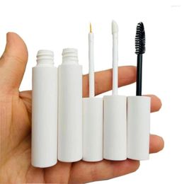 Bouteilles de stockage 10ml Tubes de mascara vides Capuchon blanc mat Brillant à lèvres Tube de cils Conteneur d'emballage cosmétique