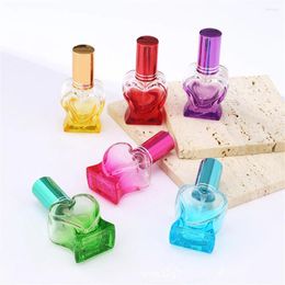 Botellas de almacenamiento de 10 ml de botella de perfume en forma de corazón Atomizador de viaje portátil de vidrio spray de vidrio vacío VIAL COSMÉTICA Embalaje