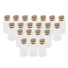 Bouteilles de rangement 10 ml de pots avec bouchon de liège - pack de 20 minuscules flacons pour les décorations de faveurs de fête