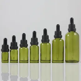 Bouteilles de rangement 10 ml d'olive en verre vert gouttes bouteille d'huile essentielle mini-outil de voyage