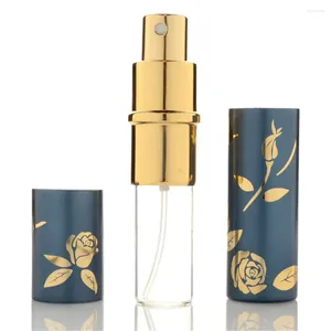 Opslagflessen 10 ml draagbare mini hervulbare parfumspuitfles met geurpomp Metaal aluminium lege cosmetische container verstuiver