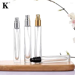 Opslagflessen 10 ml Refilleerbare parfumfles met deksels Reisdruk Spray Klein monster vloeibare container draagbaar glas