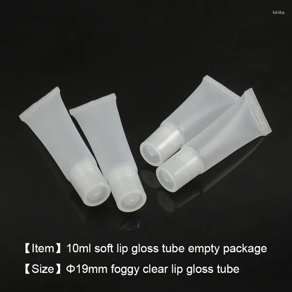 Bouteilles de rangement 10 ml de tube souple Cosmetic Lip Gloss Package vide 1000pcs / lot TNT / DHL / UPS