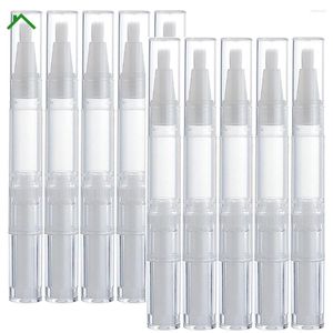 Bouteilles de stockage 10 paquets 5ML 5g stylos torsadés transparents vide stylo à huile pour ongles brosse cosmétique croissance des cils liquide brillant à lèvres conteneur applicateurs