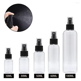 Bouteilles de rangement 10pcs 10/20/30/50/60 / 100ml Refiltable vide Portable Plastic Plastique Bouteille Fine Mist Spray alcool Perfume de voyage