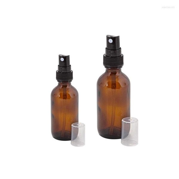 Bouteilles de stockage 10 pièces 10 ml 20 ml 30 ml 50 ml flacon pulvérisateur en verre ambré Pipette de réactif liquide avec compte-gouttes pour huile essentielle