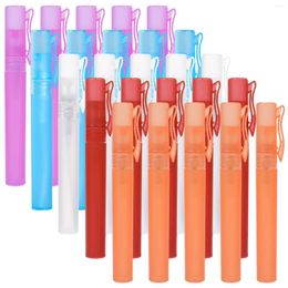 Bouteilles de rangement 10pcs 10 ml de parfum en plastique vide atomiseur de bouteille de pulvérisation mini-voyage de voyage portable rechargeable