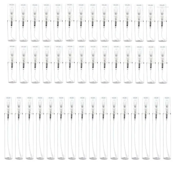 Bouteilles de stockage 10 pièces 2 ml-10 ml vides mini flacons d'atomiseur de pulvérisation en verre conteneurs rechargeables pour le nettoyage des huiles essentielles de parfum de voyage