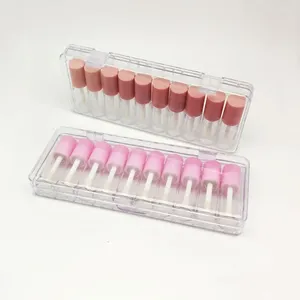 Opslagflessen 10 stks 4 ml Lipgloss Lege Plastic Buizen Prachtige Mini Heldere Lipgloss Verpakking Container Met Roze Matte Deksel Aankomst