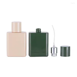 Bouteilles de stockage 10pcs atomiseur vaporisateur bouteille rose vert carré parfum cosmétique flacons rechargeables portable parfum en verre vide 50 ml