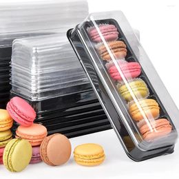 Bouteilles de stockage 10 pièces boîtes de pâtisserie de boulangerie caisses de macarons compactes emballage multifonction 6 trous plateaux cadeaux