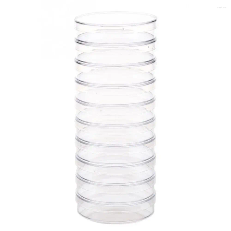 Opslag Flessen 10 Stuks Biologische 55x15mm Transparant 90x15mm Plastic Petrischalen Steriele Heldere schotel Bacteriën Cultuur