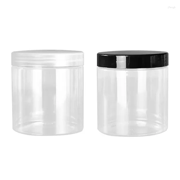 Bouteilles de stockage 10 pièces Pot de crème cosmétique Dia.89 bouteille vide en plastique à large bouche argent clair noir blanc marron couvercle à vis conteneurs de maquillage