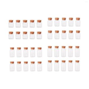 Bouteilles de stockage 10pcs Drifting Tiny Bottle Transparent Mini Glass For Baby Shower Favors