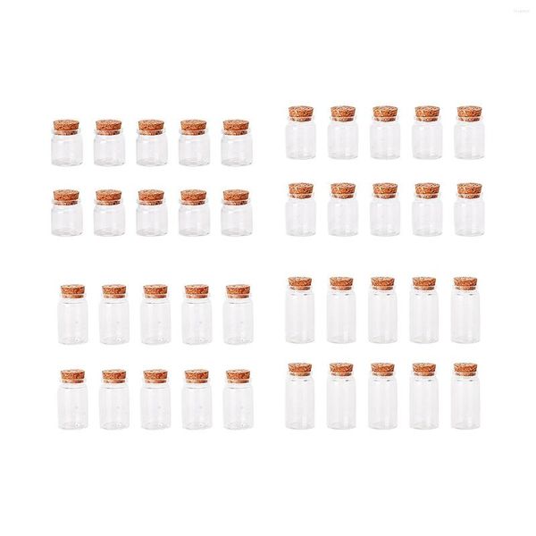 Bouteilles de stockage 10pcs Drifting Tiny Bottle Transparent Mini Glass For Baby Shower Favors