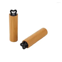 Bouteilles de rangement 10pcs tubes de rouge à lèvres en bambou vides 11,1 mm