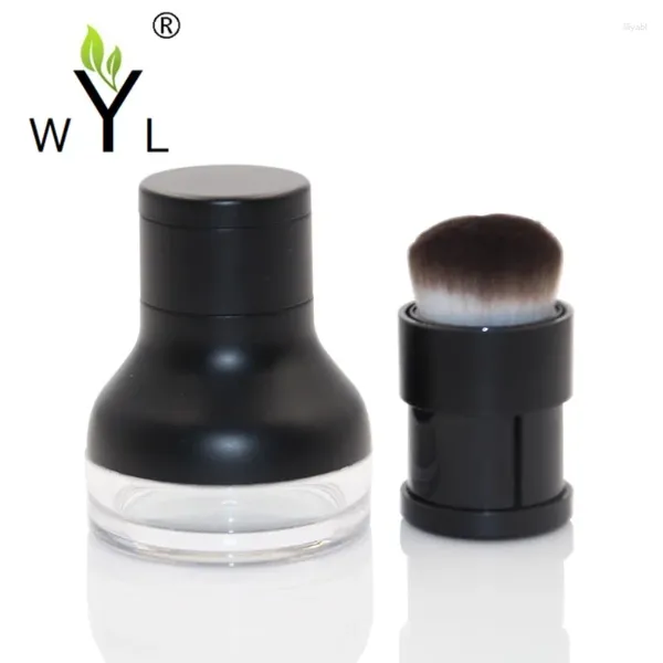Bouteilles de rangement 10pcs Étui à poudre cosmétique vide 10g outil de maquillage de conteneur compact en vrac portable avec brosse