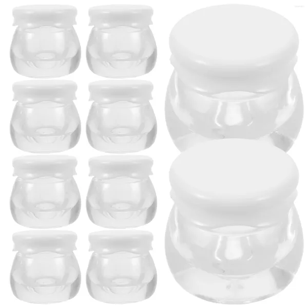 Bouteilles de stockage 10 pièces pots de crème vides conteneurs de voyage pour le visage boîte d'emballage
