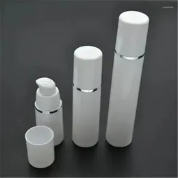 Bouteilles de rangement 10pcs / lot 15 ml 30m 50 ml en plastique vide bouteille cosmétique voyage liquide blanc pombe sans air sans vide