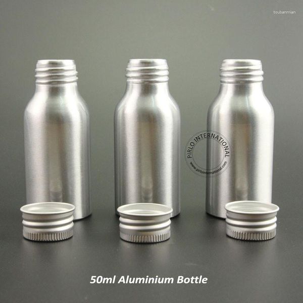 Bouteilles de stockage 10 pcs/lot 50 ml vides en aluminium 50 g contenants de maquillage bouteille d'emballage cosmétique en métal