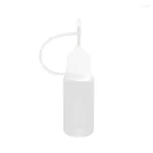 Opslag Flessen 10 stks Naald Tip Lijmapplicator Fles Buis Sub-bottelen Pinhole Tanken 10 ml Zacht Met Cap DIY Ambachtelijke Gereedschappen