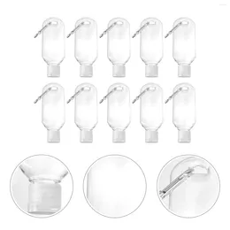 Bouteilles de rangement 10pcs Lotion transparente Prépasser 50 ml Voyage avec solution de nettoyage vide rechargeable à crochet de trousque