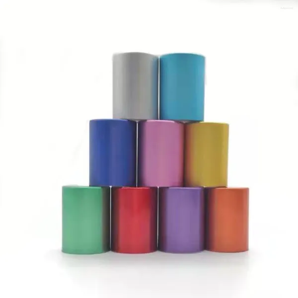 Bouteilles de rangement 10x 100x couleurs Coud de couvercle en alliage pour 16 mm 5 ml 10 ml rouleau sur verre dolera jeune vivant huiles essentielles