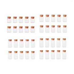 Opslagflessen 10x mini -glas drijven met flesstoppercontainer Candy Jars kleine flesjes flacons kurk voor bruiloft cadeau