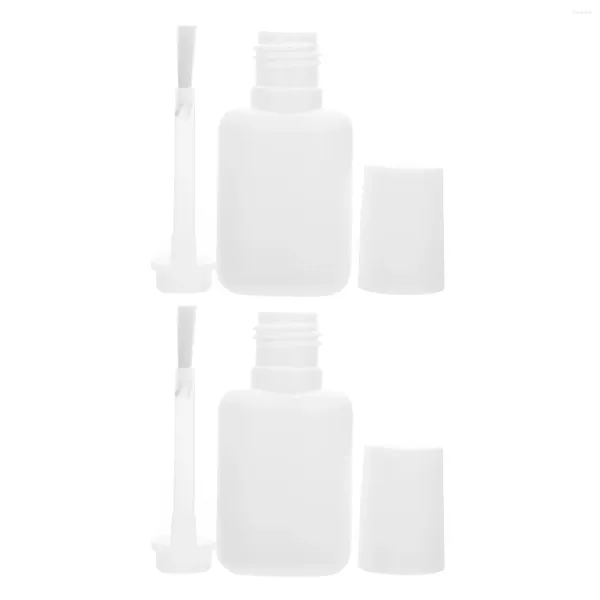 Botellas de almacenamiento 11pcs Botella de aceite de uñas Gel Plástico 10ml Frascos polacos con cepillo