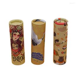 Bouteilles de stockage 12.1mm Conteneur Cosmétique Vide Kraft Papier Rouge À Lèvres Tube Rond Papery Lèvre Rechargeable Bouteille Tubes 40 pcs