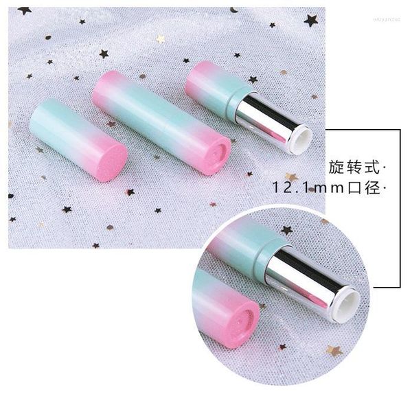 Bouteilles De Stockage 12.1mm Rose Bleu En Plastique Correcteur Blusher Bâton Conteneurs Cosmétique Rouge À Lèvres Lèvre Emballage Bouteille Rouge Outils Rechargeables