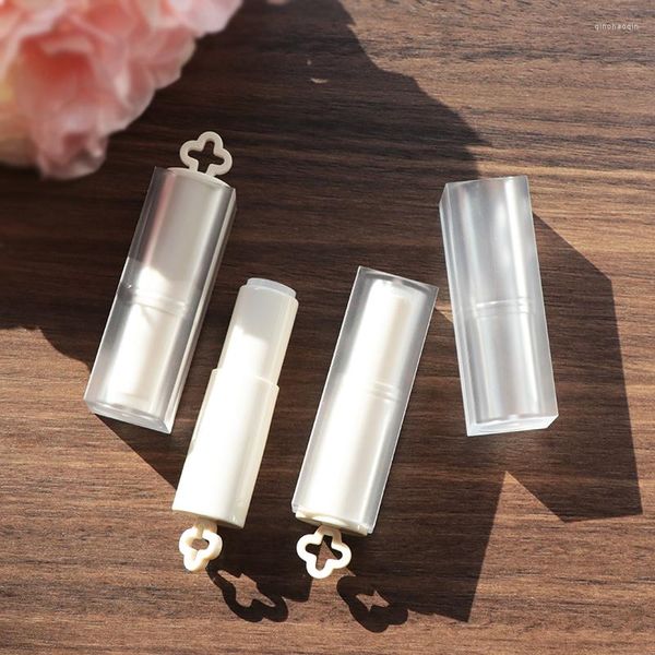 Botellas de almacenamiento, 12/25/30 Uds., tubo de lápiz labial vacío cuadrado, 12,1mm, contenedores de colorete de labios blancos, herramienta de accesorios de maquillaje DIY para cosméticos