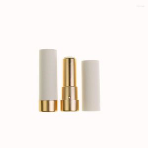 Opslagflessen 12/30/50 stcs 12,1 mm Matte witte lippenstiftbuis Cosmetische vorst Goud lipcontainer Diy Rouge Concealer Stick Packaging