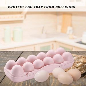 Opslagflessen 12 raster eierdoos plastic houder schokbestendige eieren drager container case voor koelkast kamperen picknick wandelen reizen