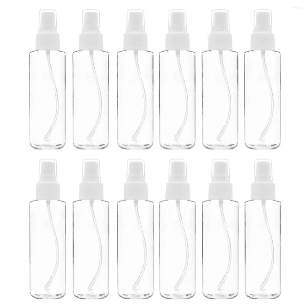 Bouteilles de rangement 12 emballages fines fine pulvérisation 120 ml (4) avec capuchon de pompe réutilisable et petit plastique vide de la pompe pour trame pour trame