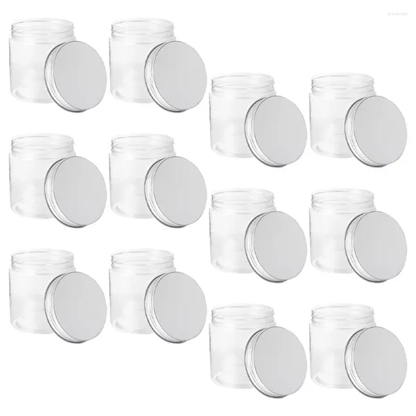 Bouteilles de stockage 12 pièces couvercle en aluminium bocaux Mason Pot de miel joint de mise en conserve bouteille transparente porte-conteneur alimentaire Portable gelée