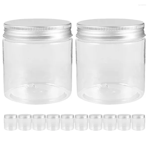 Bouteilles de stockage 12 pièces Couvercle en aluminium Mason Jars Conteneur transparent avec des conteneurs ménagers