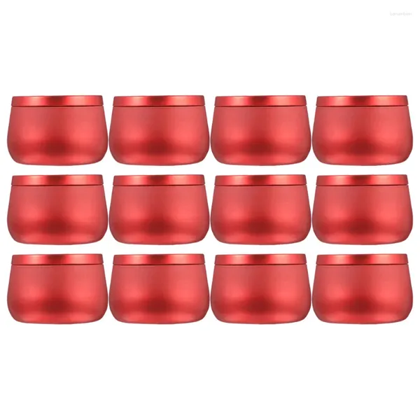 Botellas de almacenamiento 12 PCS Belly Jar Caramelos Cajas Contenedores de viaje Botes de hojalata Joyería Té Latas de regalo redondas