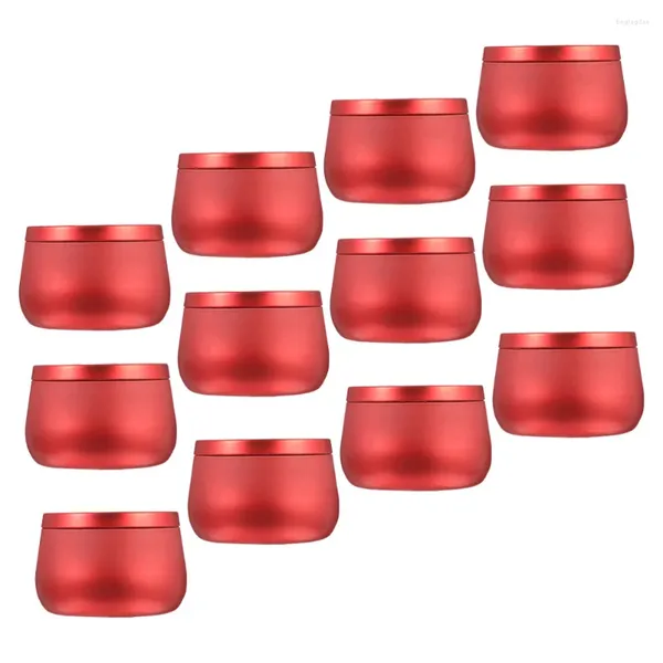 Botellas de almacenamiento 12 PCS Belly Jar Botes de té Contenedores de especias Hojalata Cajas selladas redondas Lipgloss Crafts Tins