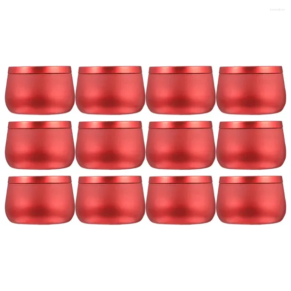 Botellas de almacenamiento 12 PCS Jar de panza Tins Tins Tins Metal Tea Crafts Contenedor de viajes Frascos