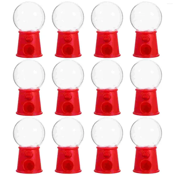 Botellas de almacenamiento 12 PCS Decoraciones de pastel Mini Máquina Creative Gumball Funny Party Favors Candy Lovely Dispenser Exquisito adorno niño