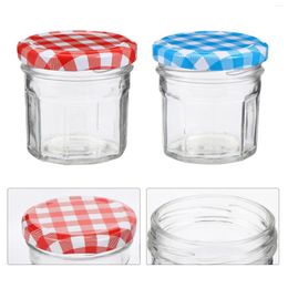 Bouteilles de stockage 12 pièces bouteille en verre bocaux Mason pots de céréales grossières contenants alimentaires scellés Pot de confiture blanc élevé bidons de miel