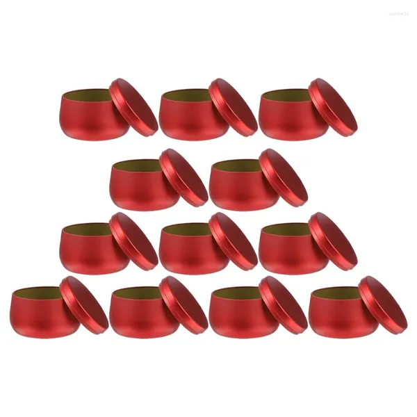 Botellas de almacenamiento 12 PCS Brillo de labios Belly Jar Cajas de regalo de viaje Hojalata Embalaje universal
