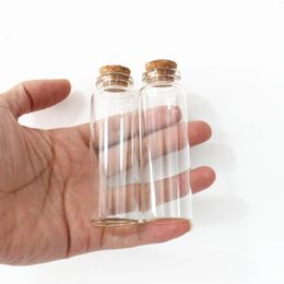 Opslagflessen 12 pc's/lot 16 30 90 mm 45 ml kleine glazen flesstoppot Jars kurk mini -testbuis lege container Diy flacon ambachten