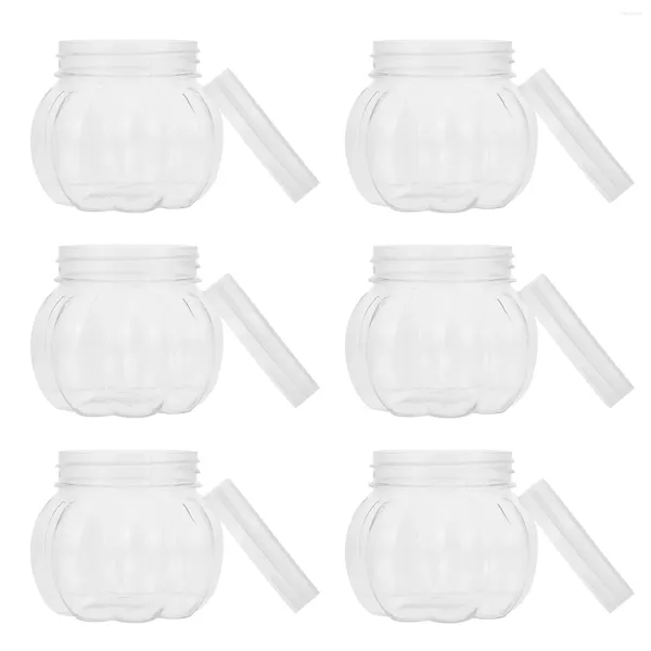 Bouteilles de stockage 12 pcs pot de citrouille pour animaux de compagnie emballage bidon en forme de verre le support transparent bonbonnière