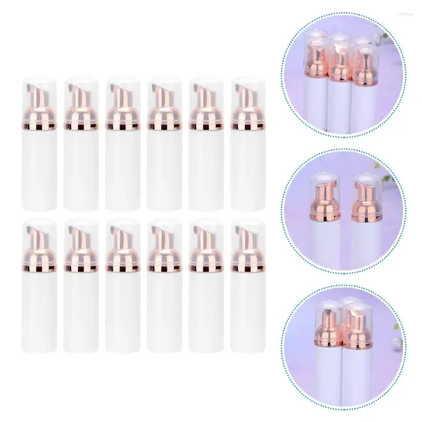 Bouteilles de rangement 12 pcs bouteille en mousse en plastique vide de pompe vide dispensateur moussant des cils prolongés nettoyant récipients portables rechargeables