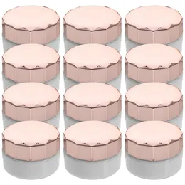 Opslagflessen 12 stuks kleine plastic lege pot hervulbare doos crèmelotion met deksels